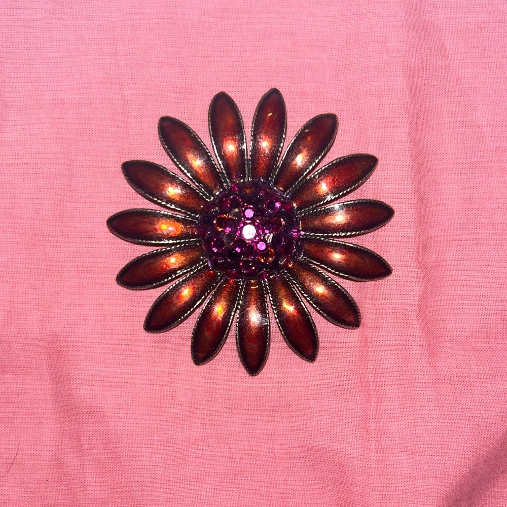 Chicos Sunflower Brooch